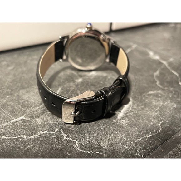 Stauer Dress Watch With Black Leather Band - New Battery - Picture 5 of 5